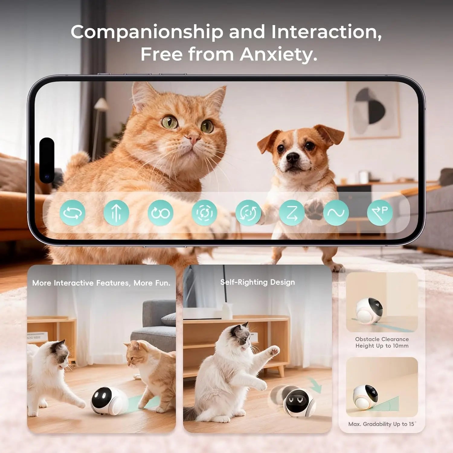 Smart Pet Robot Camera – Auto-Recharge, 2-Way Audio, Night Vision