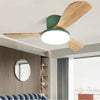 Smart ceiling fan with light 42 52 Inch 35W Wood Ceiling Fan Led Light 6 speed Remote Control Living Bedroom Fans light