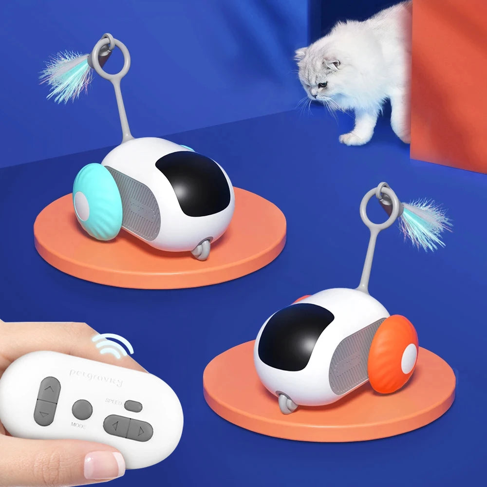 Smart Cat Toy Automatic Moving Remote Controlled Toy Car for Cats Dogs Interactive Playing Kitten Training Pet Supplies