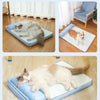 Summer Cooling Dog Bed For Large Medium Dog Puppy Orthopedic Memory Foam Mat With Pillow Breathable Waterproof Washable