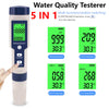 5 in 1 Water Quality Tester PH/EC/TDS/Salinity/Temp Tester for Drinking Water Aquariums Water Tester Pools Water Quality Monitor