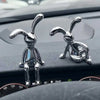 2PC Long-Eared Rabbit Double Statue Cartoon Decoration Accessories Living Room Bedroom Car Decoration Desktop Decorative Ornamet