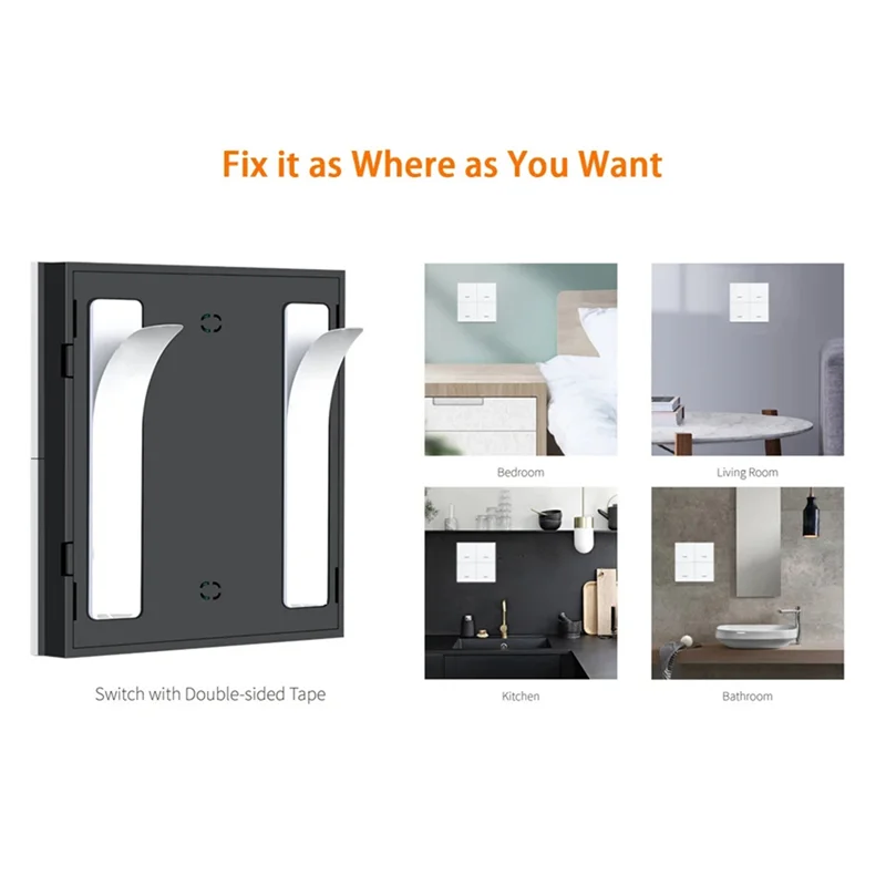 XFDZ-Tuya Zigbee Smart Scene Switch 4 Gang Smart Switch 12 Scene Switch Push Button Controller Supports Home Assistant Easy Inst