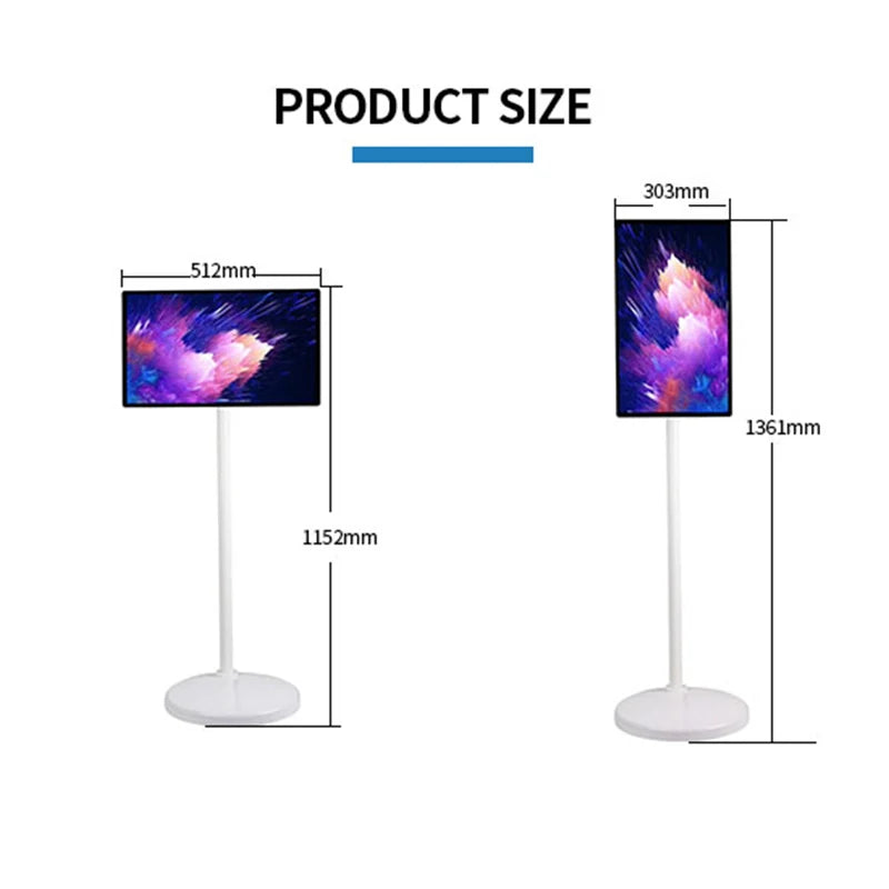 Rechargeable 22 27 32 Inch Smart TV Stand TV Follow by Me Smart TV Inch 4k Ultra