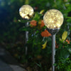 Solar Powered Cracked Glass Garden Lights，with Smart Light Control Path Lights for Garden Lawn Yard Patio