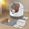Self-Cleaning Cat Litter Box Easy to Clean Smart Cat Toilet with Cat Litter Mat Automatic Cat Litter Box By WIFI Control