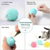 Smart Cat Toys Interactive Ball Plush Electric Catnip Training Toy Kitten Touch Sounding Pet Product Squeak Toy Ball Cat Supplie