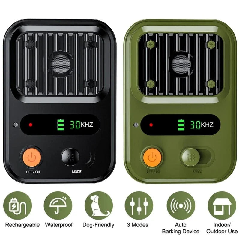 3 Modes Anti Barking Device Rechargeable Bark Deterrent for Dogs Indoor/Outdoor