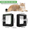 Microchip Pet Door Electronic 4-Way Locking Pet Gate With Remote Control And 2 Sensor Collars Flap Opening Cat Gate For Indoor