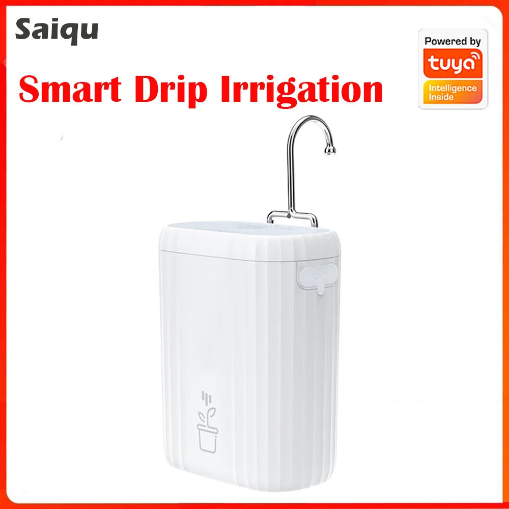 WiFi&Bluetooth Smart Drip Irrigation Kit Automatic Plant Waterer for 10 Potted Plants Water Shortage Alert Remote Control