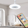 Smart 3-in-1 Ceiling Fan with Remote Control Lighting Lamp E27 Converter Base 85-265V Lighting Base for Bedroom and Living Room
