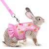 Cute Rabbit Harness and Leash Set Bunny Clothes Pet Accessories Vest Harnesses Rabbit Leashes for Outdoor Walking Pets Supplies