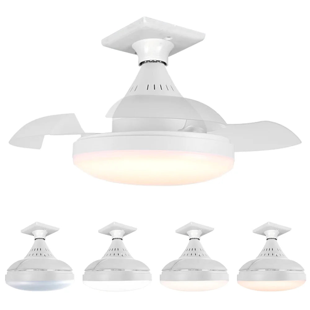 Smart LED Ceiling Fan Light Remote Control APP Adjustable Color Temperature Brightness Lamps Living Room Bedroom Indoor Lights