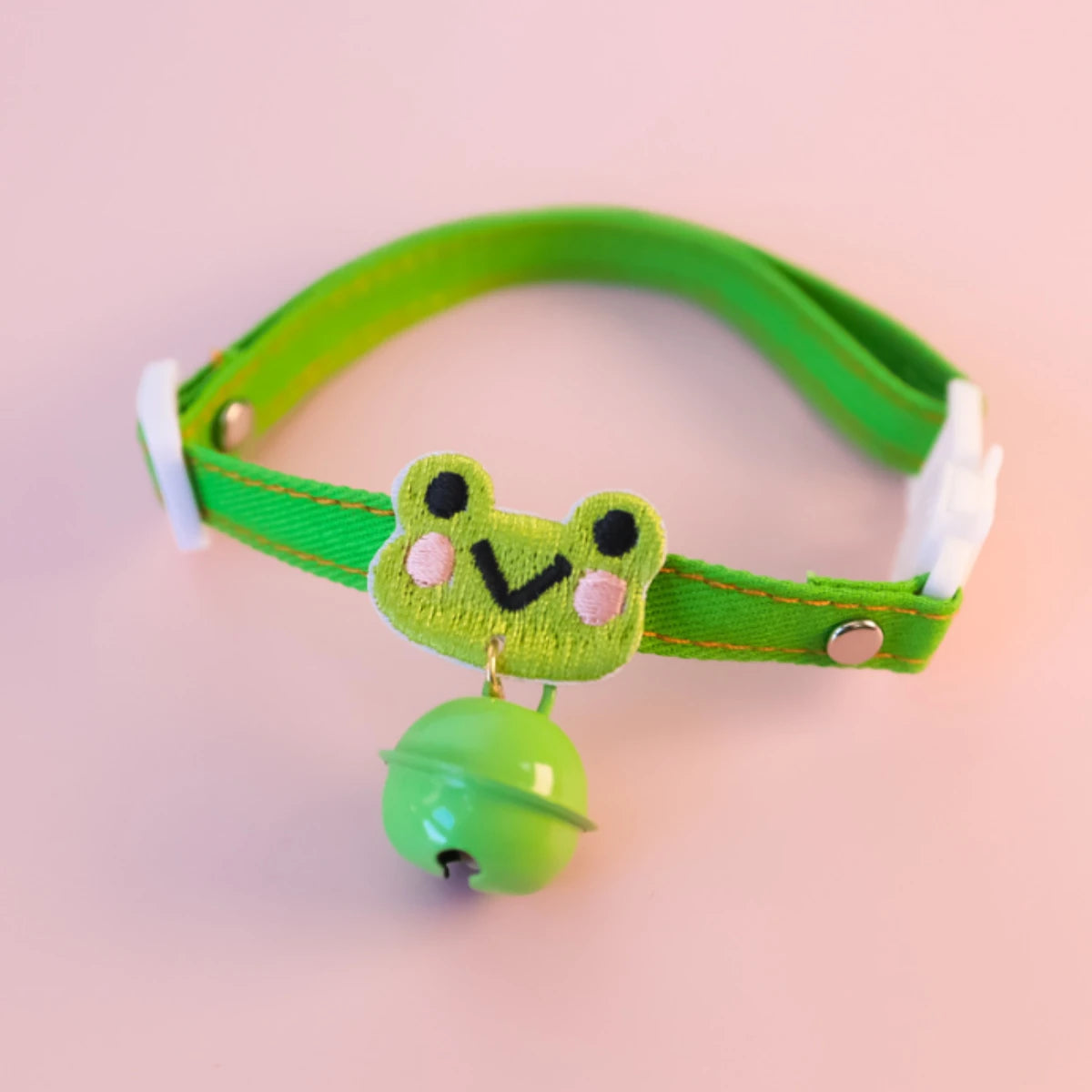 Super Cute Cotton Cat Collar Anti-choking Safety Buckle Adjustable Pet Collars Rabbit/frog/Panda Big Bells Cats Accessories