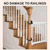 BTLIFE-Accessories Baby Gate Banister Adapters 2Pcs Universal Stairway Mounting Kit No-Drill Black