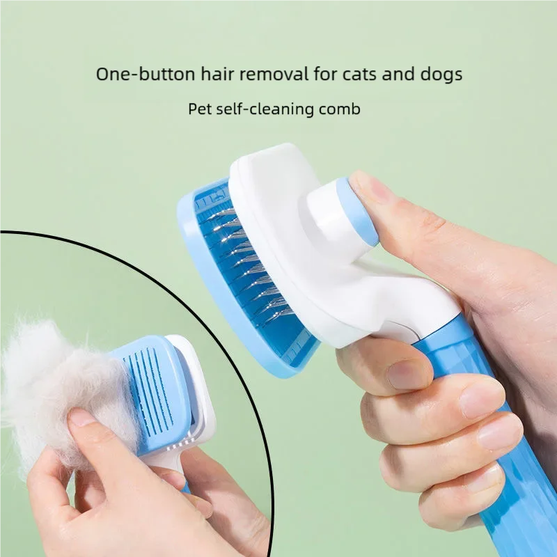 Pet Dog Brush Cat Comb Self Cleaning Pet Hair Remover Brush For Dogs Cats Grooming Tools Pets Dematting Comb Dogs Accessories