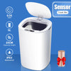 SDARISB Smart Sensor Trash Can Automatic Kicking White Garbage Bin for Kitchen Bathroom Waterproof 8.5-12L Electric Waste Bin