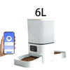 6L WIFI cat automatic feeder, double meal pet feeder, cat food dispenser that can feed 2 pets at the same time, dog feeder