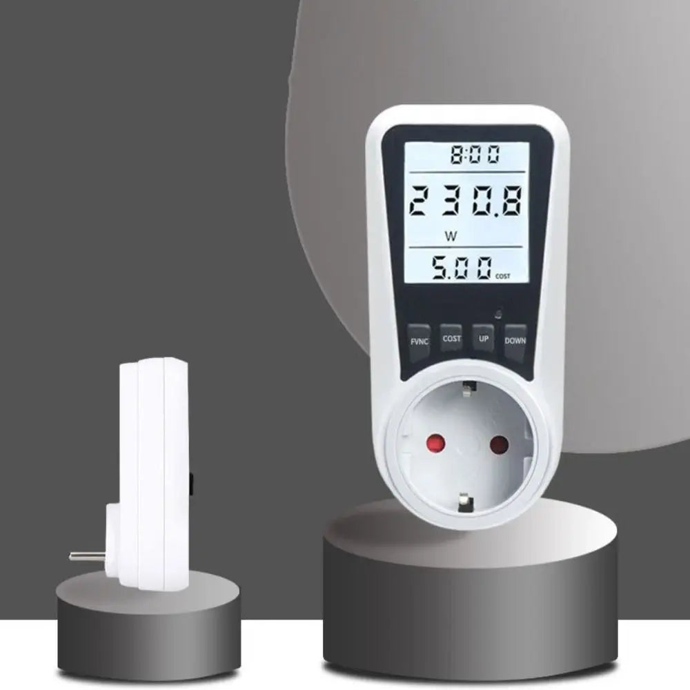 Digital Display Electrical Energy Monitor Socket LCD Screen Backlight Watt Meter Socket EU/US/UK Plug Real-time Monitoring