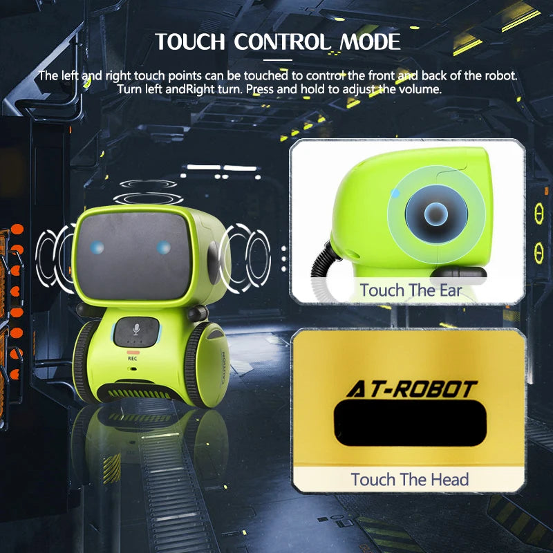 Toy RC Smart AT Robot Intelligent Learning Machine 4 Language Versions Touch Control Toys Interactive Educational Talkking Robot