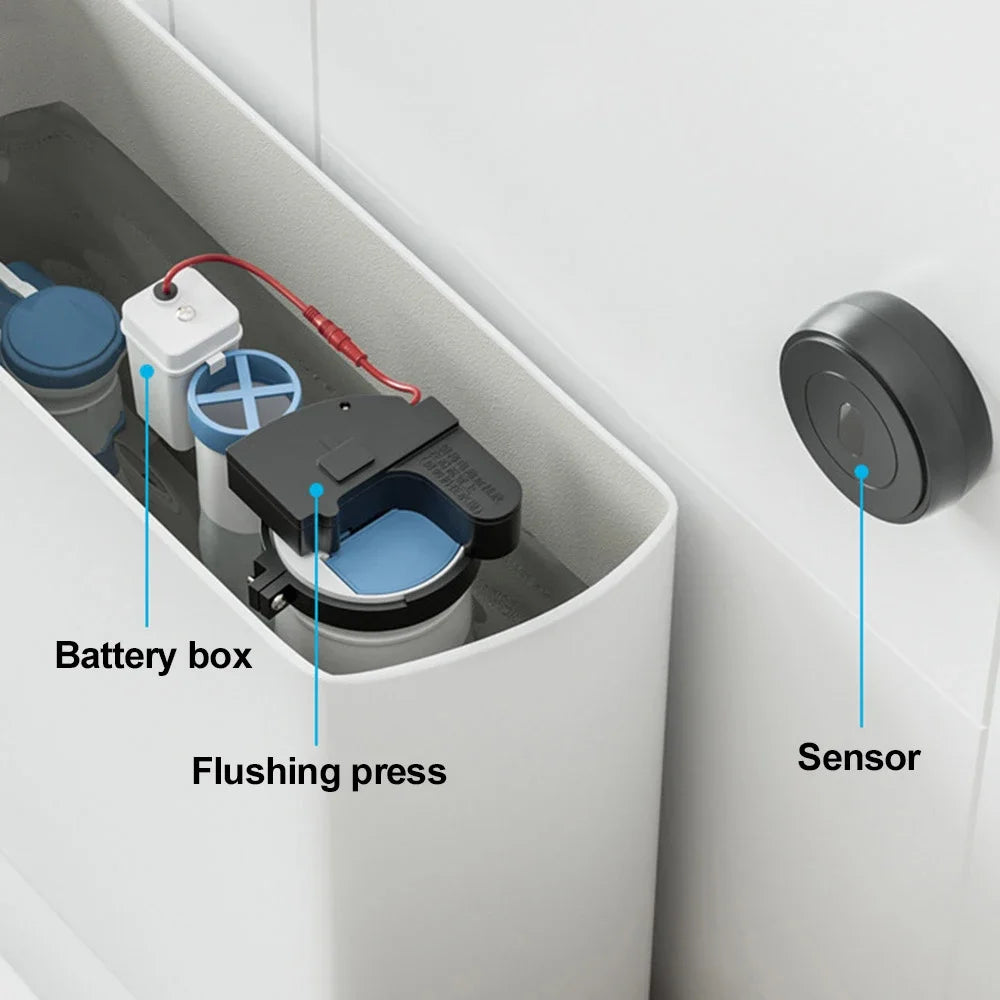 Automatic Toilet Sensor Smart Flusher Human Body Off-seat Water Flushing Valve for Household Defecation Bathroom Accessories