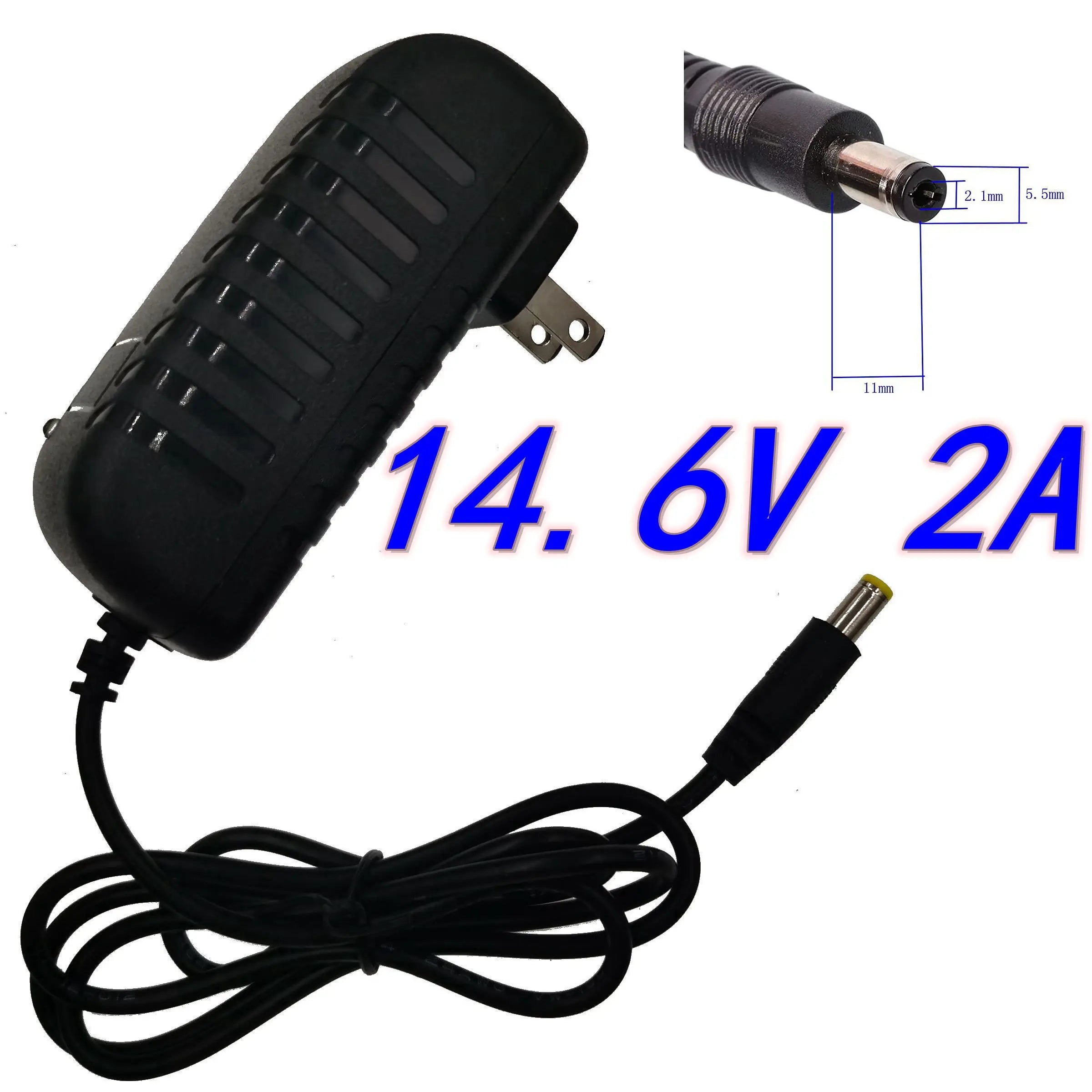 14.6V Smart Intelligent Charger 2A for 4S 12.8V LiFe LiFePO4 Battery Pack EU/US Plug