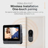 2.4G WiFi Smart Door Bell 4.3 Inch IPS Screen Video Intercom Door Camera Home Security Door Eye Camera for Home Office Apartment