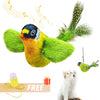 Indoor Interactive Birds Toy for Cat Chasing Teasing Toy Sounding Catnip Cat Teaser Toy Self-hilarity Wall Hanging Birds Cat Toy