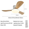 Smart ceiling fan with light 42 52 Inch 35W Wood Ceiling Fan Led Light 6 speed Remote Control Living Bedroom Fans light