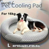 Summer Cat Cooling Bed & Dog Mattress - Self-Cooling with Pillow Removable Washable Pet Pad Bed for Small/Medium/Large Dogs