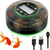 Automatic Fish Feeder for Aquarium, Automatic Food Dispenser with Timer, Rechargeable Timer Feeder, with USB Cable, LCD Display