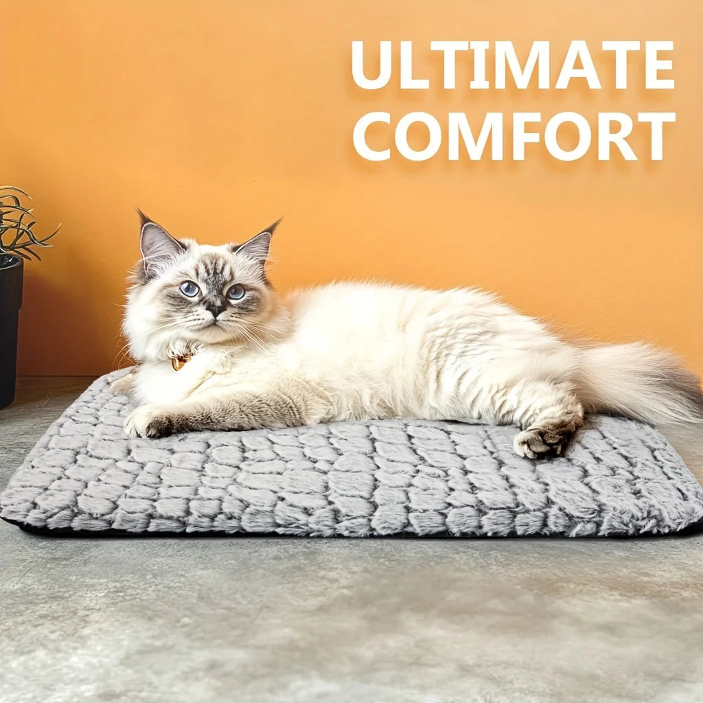 Self-Warming Pet Bed, Energy-Free Thermal Cat Mat, Soft Washable Heating Pad for Cats & Small Dogs, Cozy Winter Sleeper