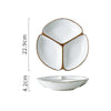 Divided Plate Portion Control Three-grid Dinner Plate for Lunch Adult Dinner