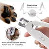 2-IN-1 Pet Nail Clippers Quiet Pet Nail Grinder with 2 LED Lights for Large Medium Small Puppy Dogs Cats Pet Nail Grooming Tools