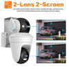 Smart WiFi Security Camera Outdoor Dual PTZ Control 10MP Dual Lens 360° Wireless Video Surveillance IP Camera Smart Home