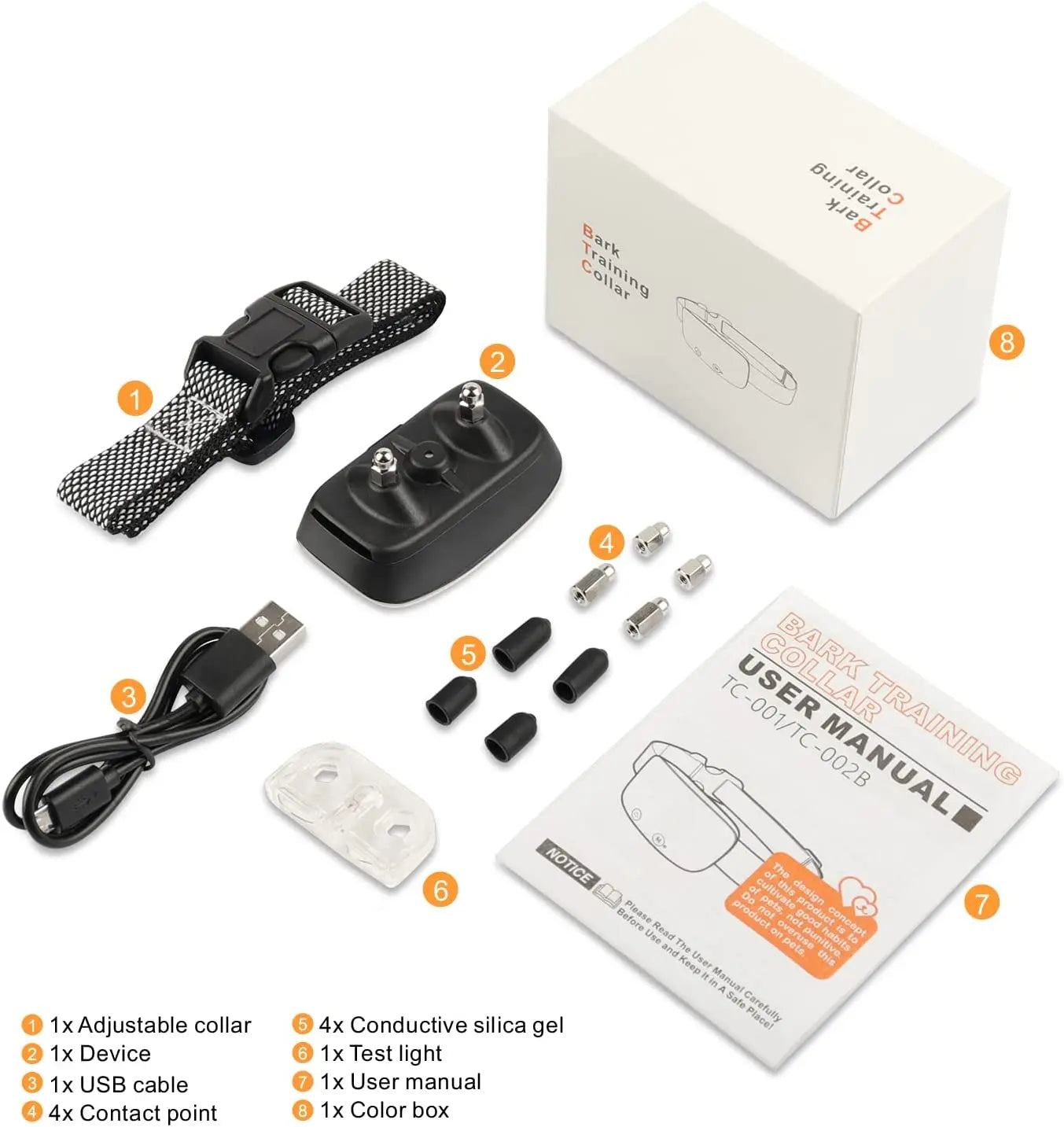 Smart Dog Bark Collar,Automatic Bark Training Collar with 3 Modes Sound/Vibration/Shock