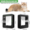 Electronic Dog Cat Door Automatic Smart Pet Safe Door Cat Flap with Microchip Sensor Key Controllable Access Direction Cat Gate