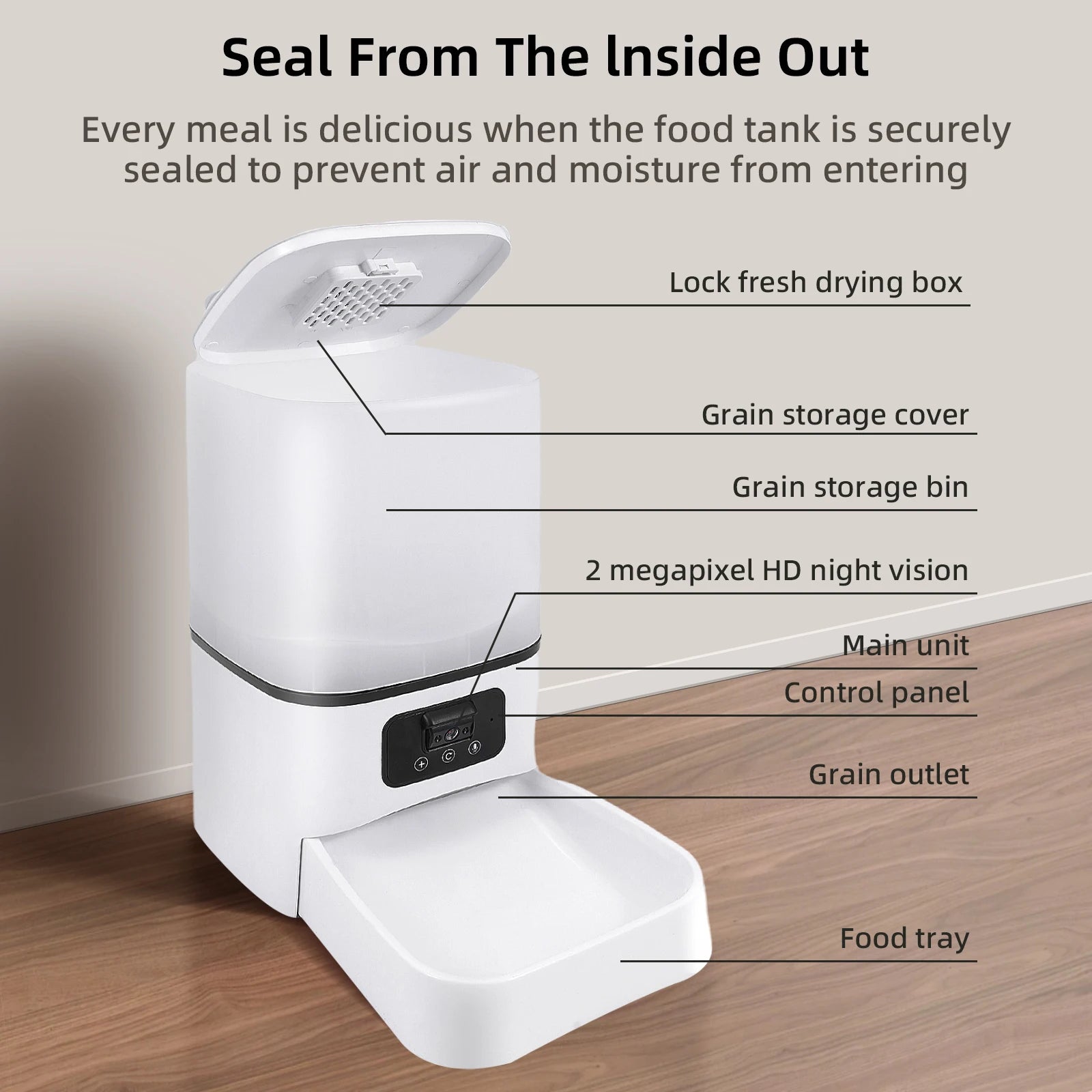 6L 5G Smart Camera APP Automatic Pet Feeder Time For Cats Dog Dry Food Bowl Video Dispenser With Night Vision Function