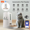 4L Automatic Pet Feeder for1/2Cats,WiFi Smart Feed Automatic Pet Feeder for Cats& Dogs,Timed Pet Food Dispenser with APP Control
