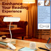 LED Clip-On Desk Lamp, 3-Color Temperature Adjustable, Touch Control, Ideal for Office Work, Student Study, and Reading