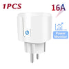 16A/20A AC100-240V Smart Plug EU WIFI Smart Socket Power Outlet Mobile Control Smart Home Voice Control Tuya Smart Life APP