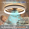 Smart LED Ceiling Fan Chic Nordic Style Slim Build 3 Color Adjustable 6 Wind Speeds Quiet Operation Electric Fan for Living Room