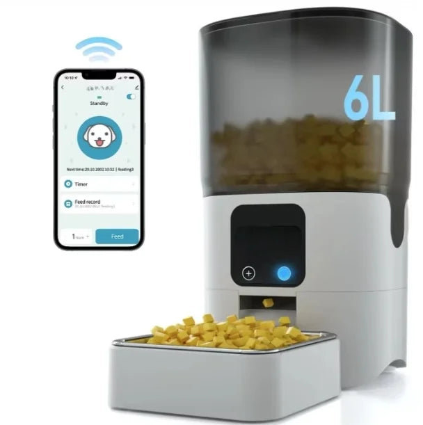 Smart Automatic Cat Feeders: WiFi Pet Feeder with APP Control for Remote Feeding, Detachable for Easy Clean, Automatic Cat Food