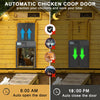 Automatic Chicken Coop Door Opener with Timer Lift Control LCD Display Easy Installation Aluminum Sensor Pet Auto Coop Door