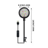 Aquarium Light With Adapter LED Clip On Fish Tank Light, Small Full Spectrum USB Light 360° Rotation Lighting