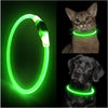 Led Light Dog Collar Detachable Glowing USB Charging Luminous Leash for Big Cat Collar Small Bright Labrador  Pets Dogs Products