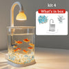 Starter Kit Small Fish Tank Axolotl Tank Tabletop Turtle Tank Goldfish Tank With Light Party Chirstmas Gift Idea For Kids