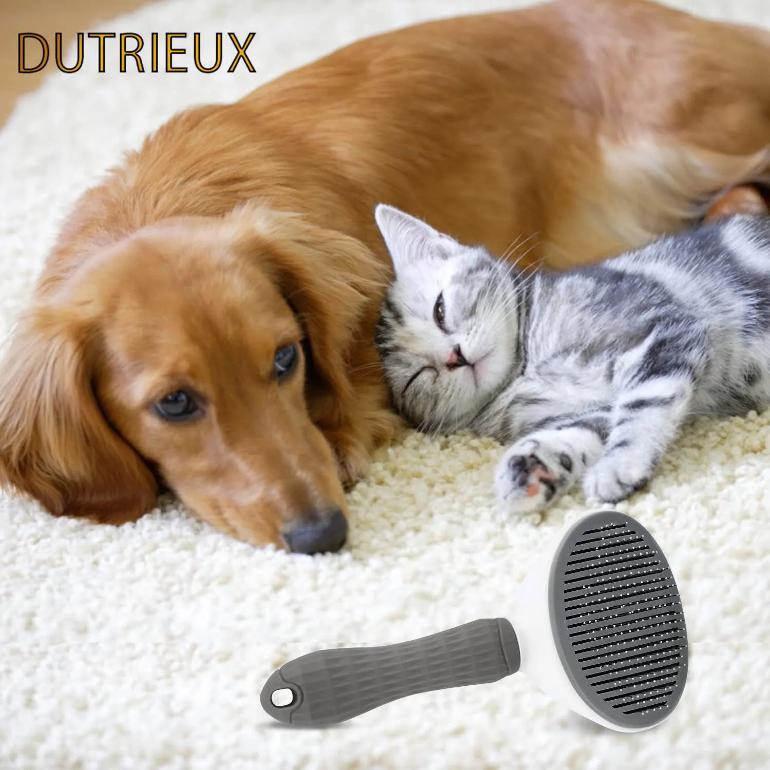 Pet Dog Brush Cat Comb Self Cleaning Pet Hair Remover Brush For Dogs Cats Grooming Tools Pets Dematting Comb Dogs Accessories