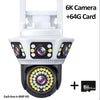 Smart Home WiFi Camera 6K Three Screen Security Camera Outdoor Security Protection Auto Tracking Camara 4K Yoosee CCTV Camera