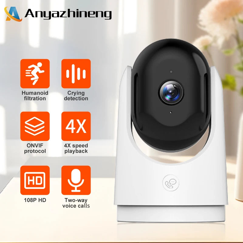 Smart  HD Indoor Home Security Camera Ideal for monitoring infants, seniors, pets, or caregivers Features real-time app alert